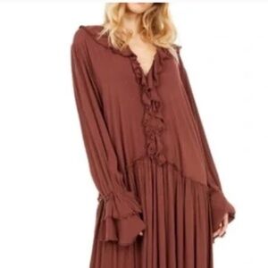 Free People Chocolate Brown Maxi Dress